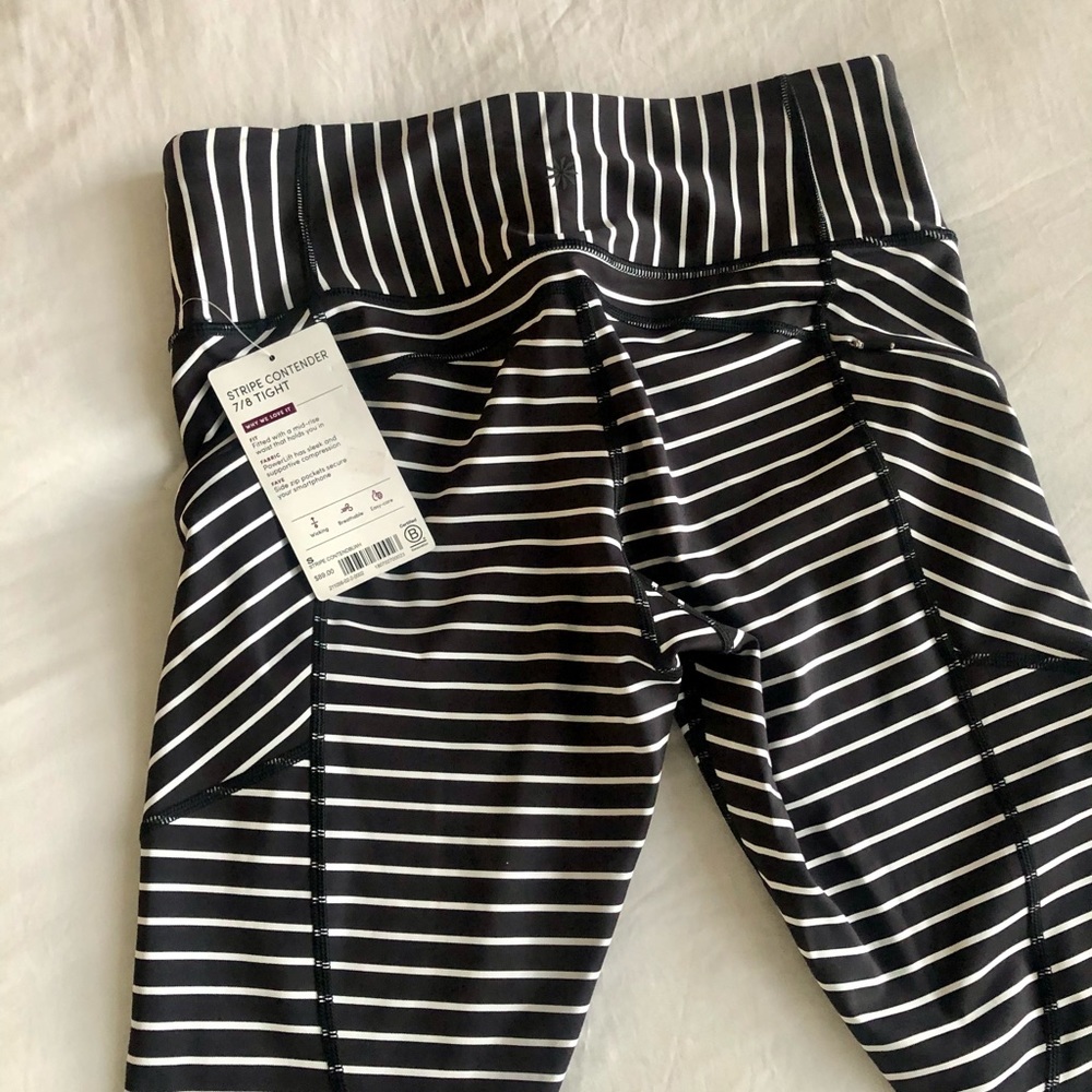 Athleta Stripe Contender 7/8 Tight